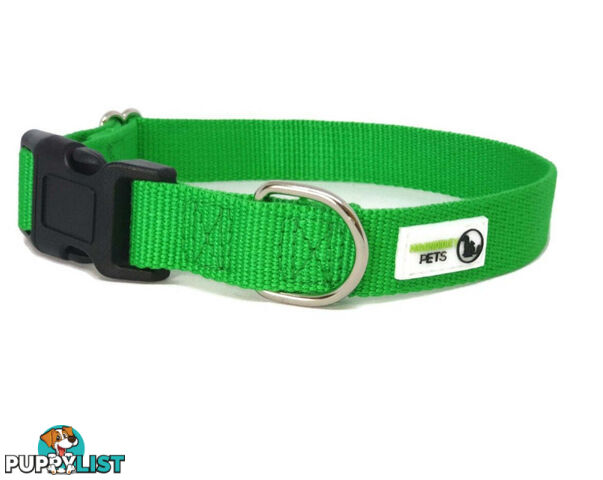 100% Pure Bamboo Fibre Dog Collar Plastic Buckle - Moondidley Pets - MDPCOLBAMXSBLK
