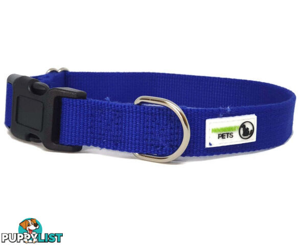 100% Pure Bamboo Fibre Dog Collar Plastic Buckle - Moondidley Pets - MDPCOLBAMXSBLK
