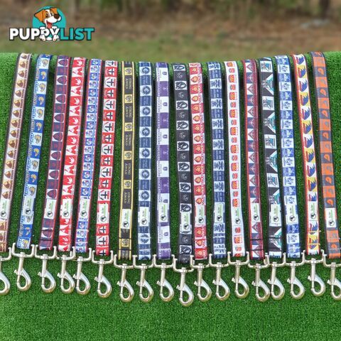 AFL Dog Leads, Footy - Aussie Rules - Moondidley Pets - MDPLDAFL-MEDE