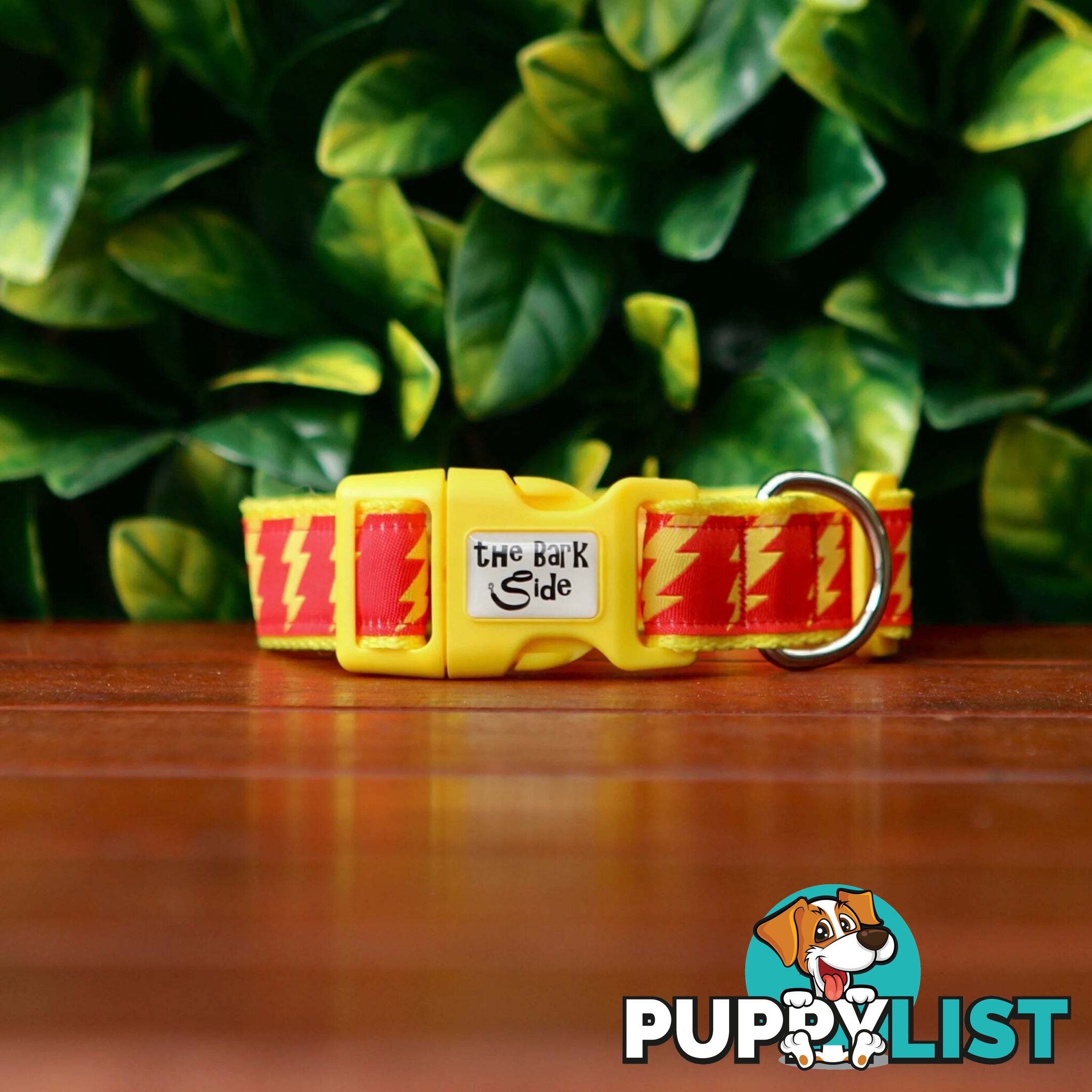 Lightning Bolt Dog Collar - Hand Made by The Bark Side - TBSLIGSBCK