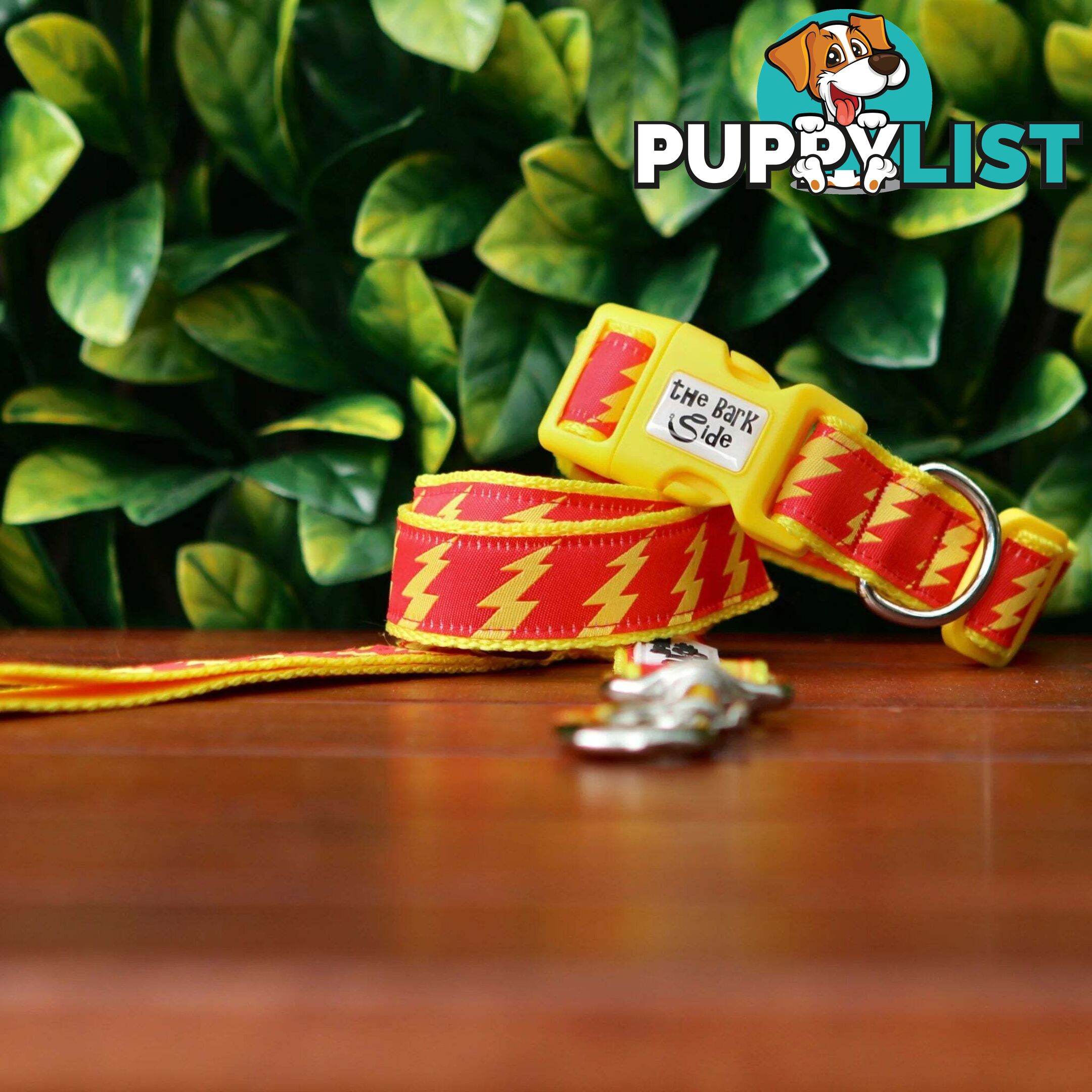 Lightning Bolt Dog Collar - Hand Made by The Bark Side - TBSLIGSBCK