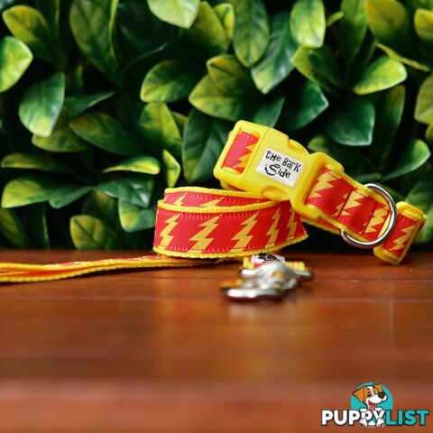 Lightning Bolt Dog Collar - Hand Made by The Bark Side - TBSLIGSBCK