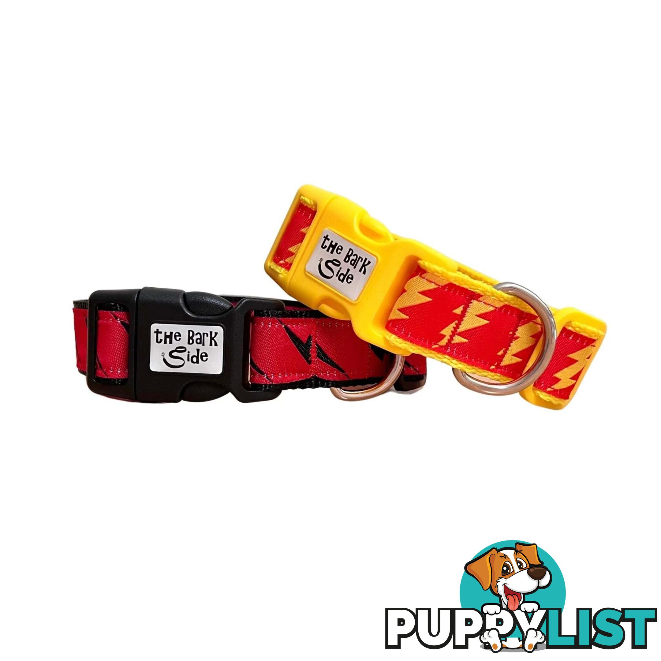 Lightning Bolt Dog Collar - Hand Made by The Bark Side - TBSLIGSBCK