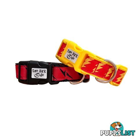 Lightning Bolt Dog Collar - Hand Made by The Bark Side - TBSLIGSBCK