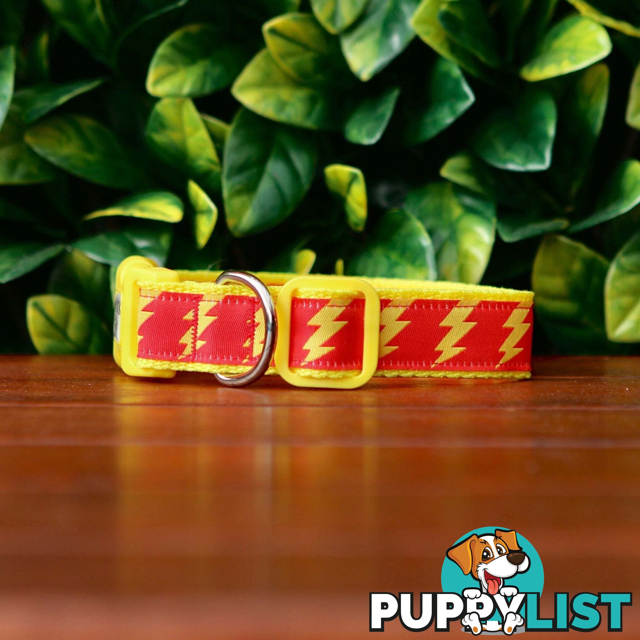 Lightning Bolt Dog Collar - Hand Made by The Bark Side - TBSLIGSBCK