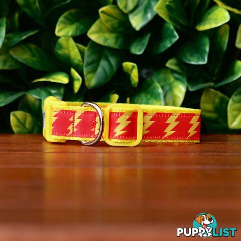 Lightning Bolt Dog Collar - Hand Made by The Bark Side - TBSLIGSBCK