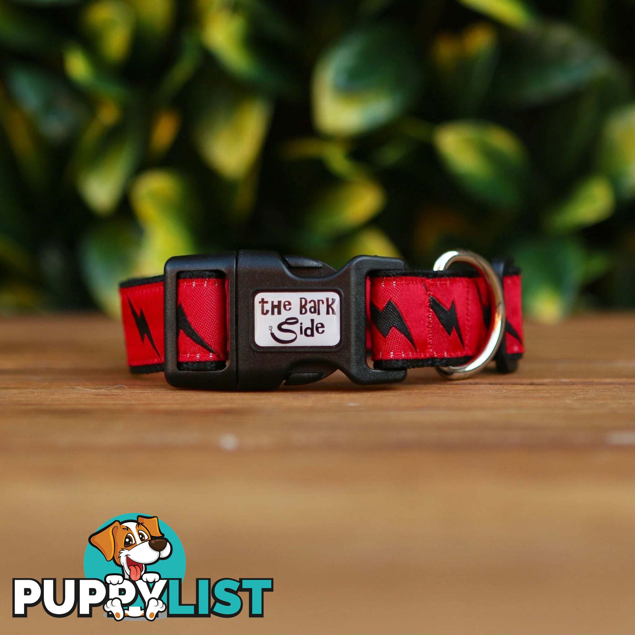 Lightning Bolt Dog Collar - Hand Made by The Bark Side - TBSLIGSBCK
