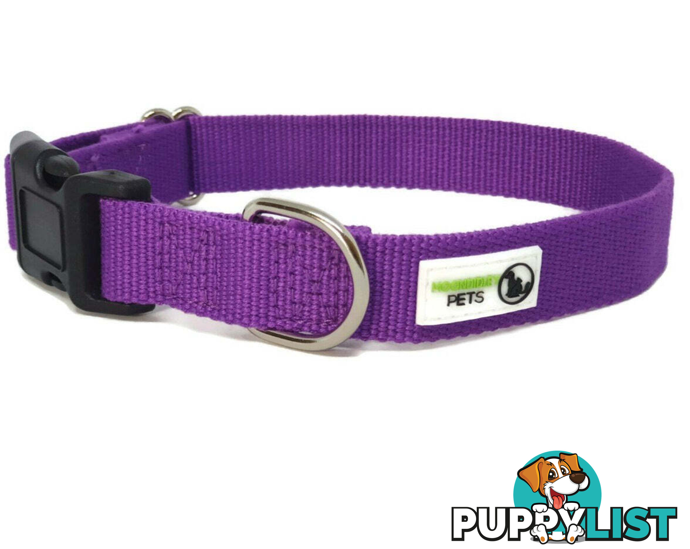 100% Pure Bamboo Fibre Dog Collar Plastic Buckle - Moondidley Pets - MDPCOLBAMLRED