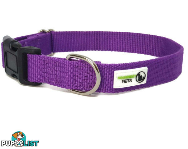 100% Pure Bamboo Fibre Dog Collar Plastic Buckle - Moondidley Pets - MDPCOLBAMLRED