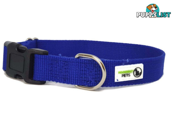 100% Pure Bamboo Fibre Dog Collar Plastic Buckle - Moondidley Pets - MDPCOLBAMLRED