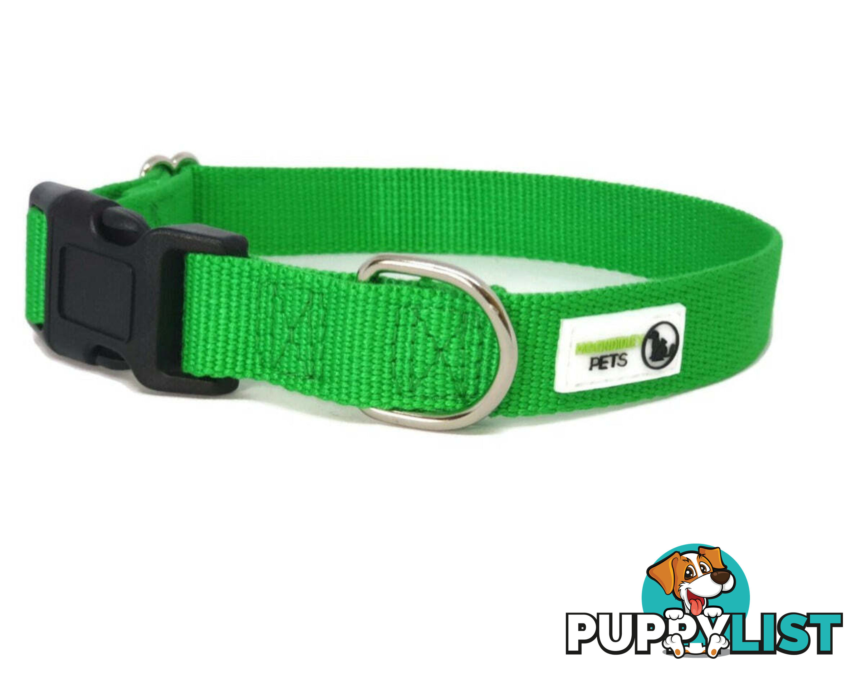 100% Pure Bamboo Fibre Dog Collar Plastic Buckle - Moondidley Pets - MDPCOLBAMLRED