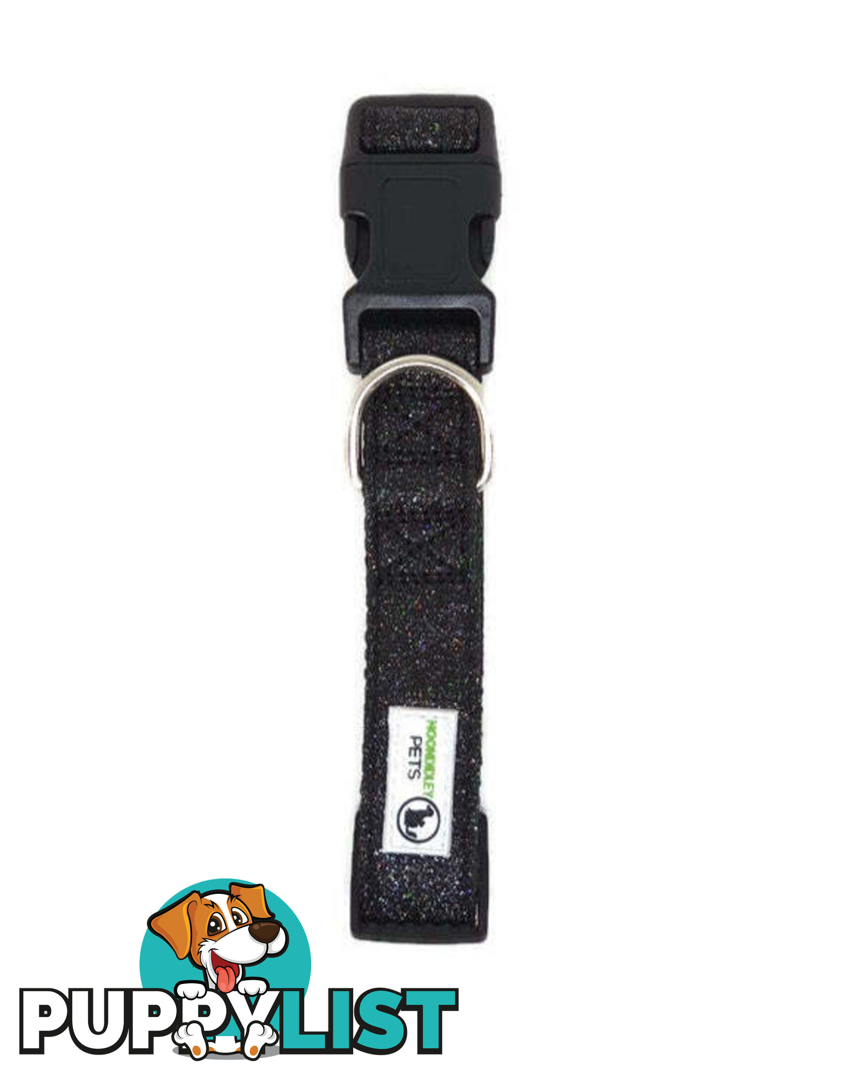 Bling Glitter Overlay Nylon Collar - Breakaway Buckle - Moondidley Pets - MDPCOLBLISHPNK