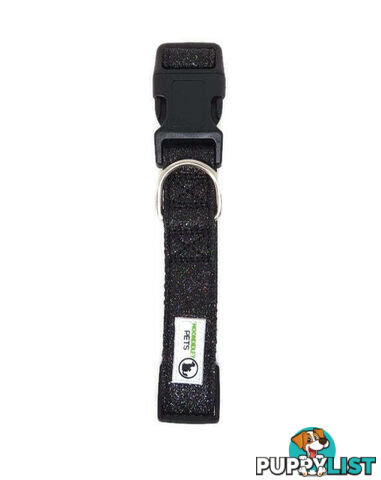 Bling Glitter Overlay Nylon Collar - Breakaway Buckle - Moondidley Pets - MDPCOLBLISHPNK