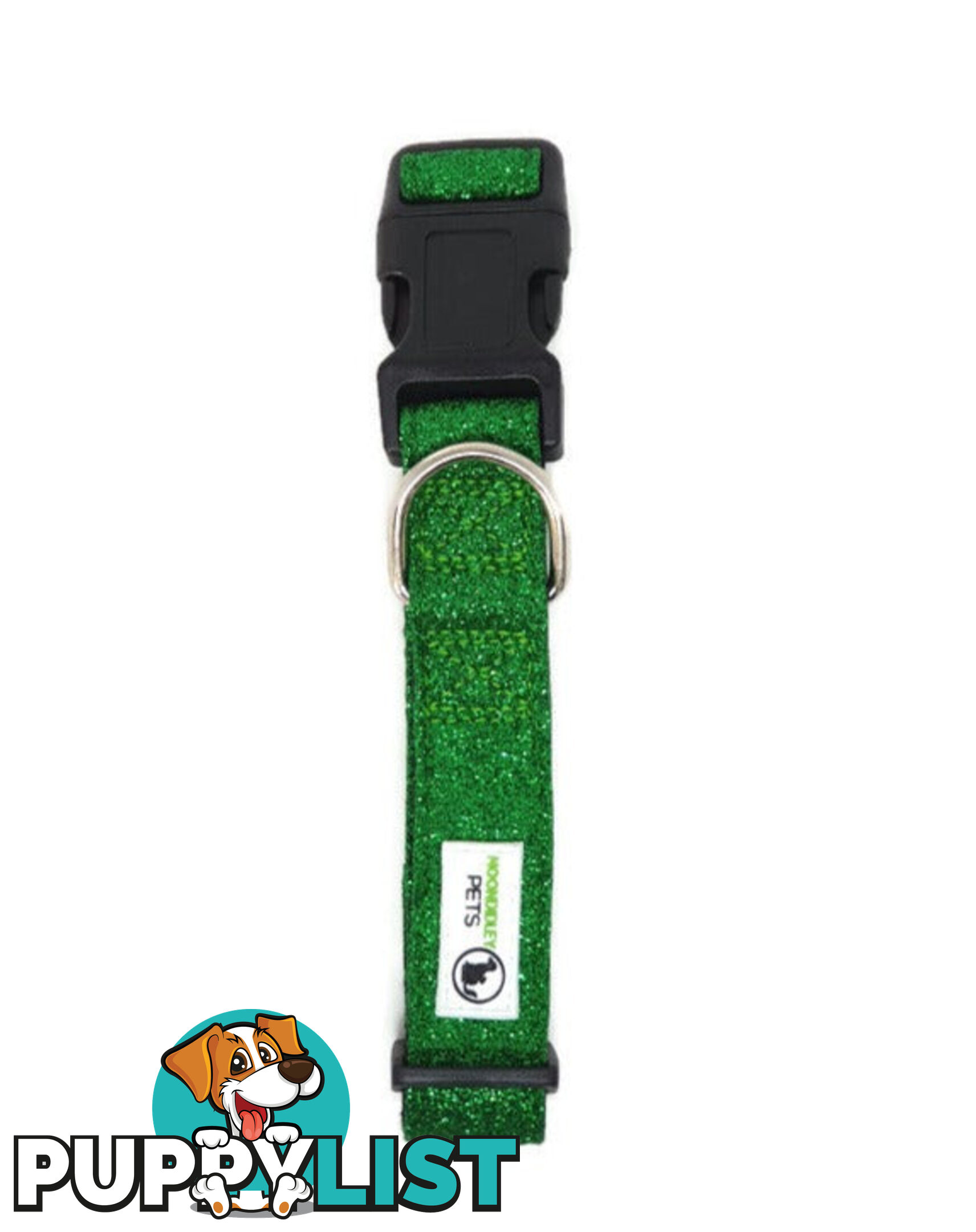 Bling Glitter Overlay Nylon Collar - Breakaway Buckle - Moondidley Pets - MDPCOLBLISHPNK