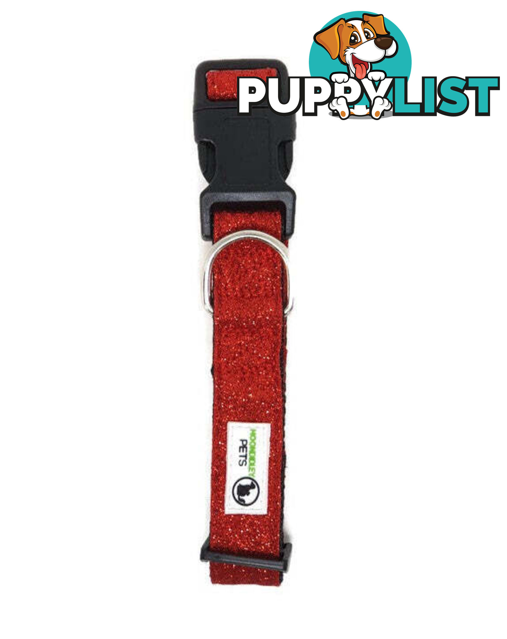 Bling Glitter Overlay Nylon Collar - Breakaway Buckle - Moondidley Pets - MDPCOLBLISHPNK