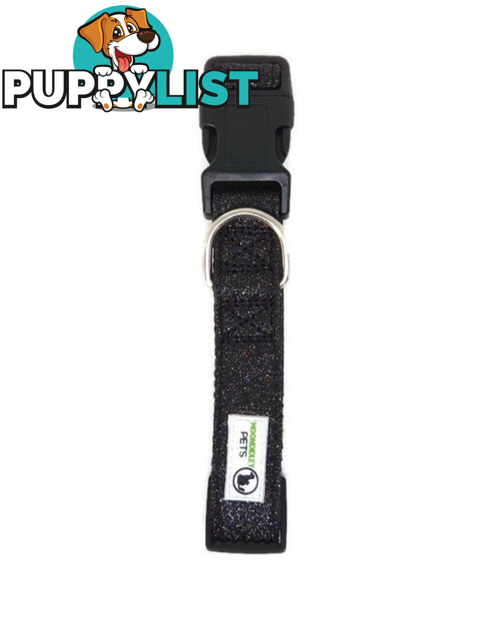 Bling Glitter Overlay Nylon Collar - Breakaway Buckle - Moondidley Pets - MDPCOLBLISHPNK
