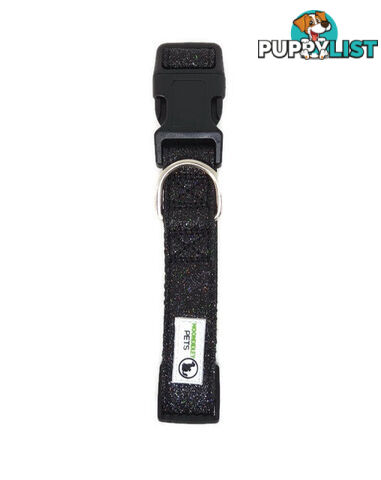 Bling Glitter Overlay Nylon Collar - Breakaway Buckle - Moondidley Pets - MDPCOLBLISHPNK