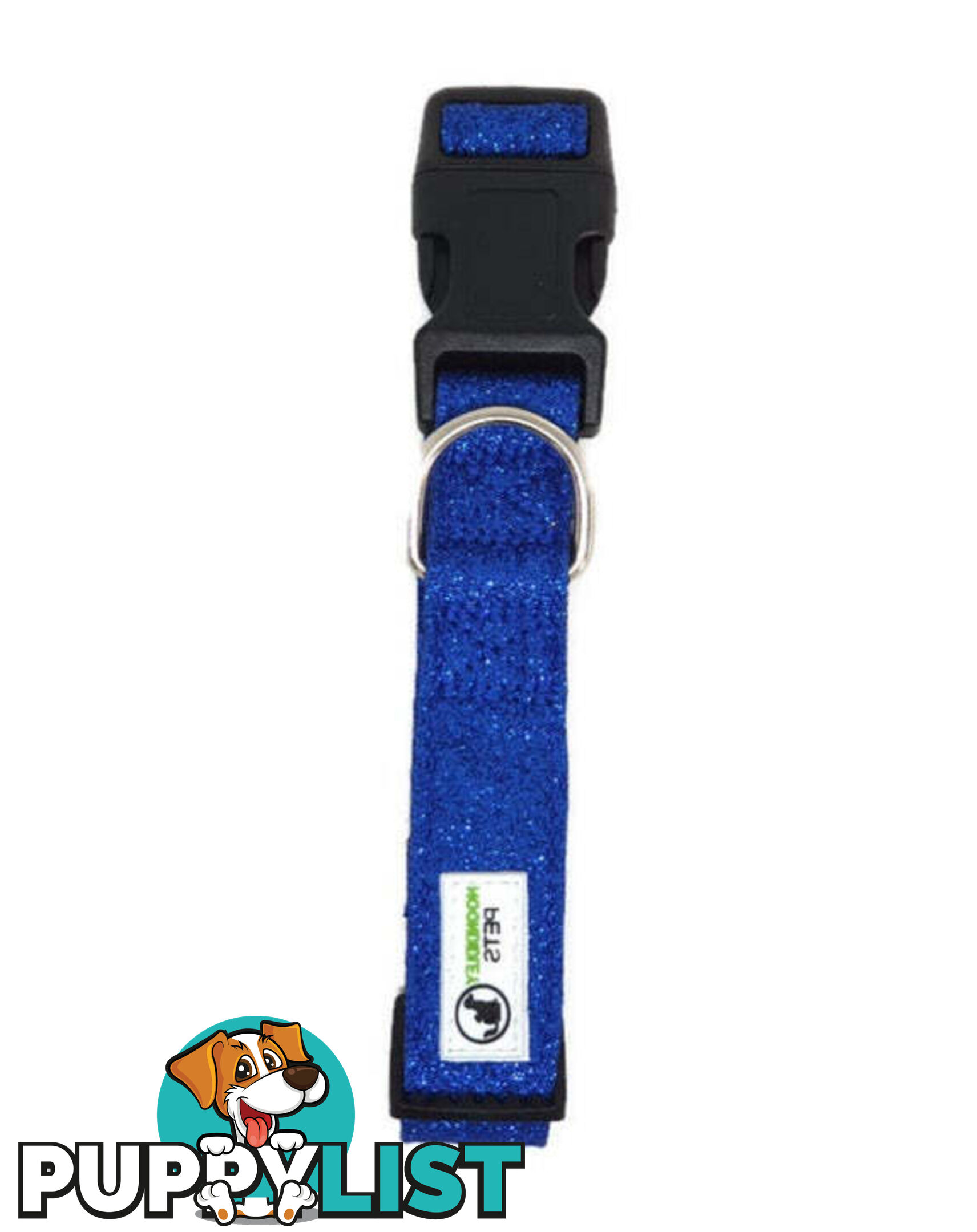 Bling Glitter Overlay Nylon Collar - Breakaway Buckle - Moondidley Pets - MDPCOLBLISHPNK