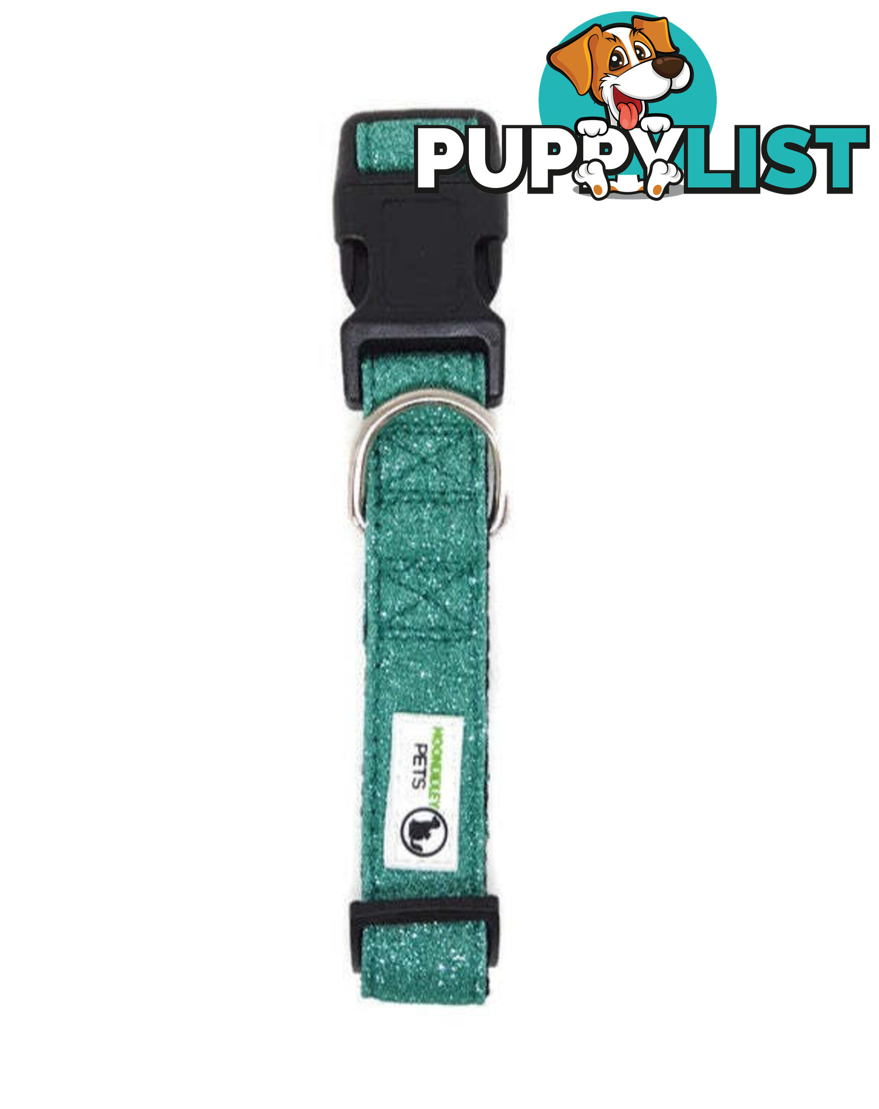 Bling Glitter Overlay Nylon Collar - Breakaway Buckle - Moondidley Pets - MDPCOLBLISHPNK