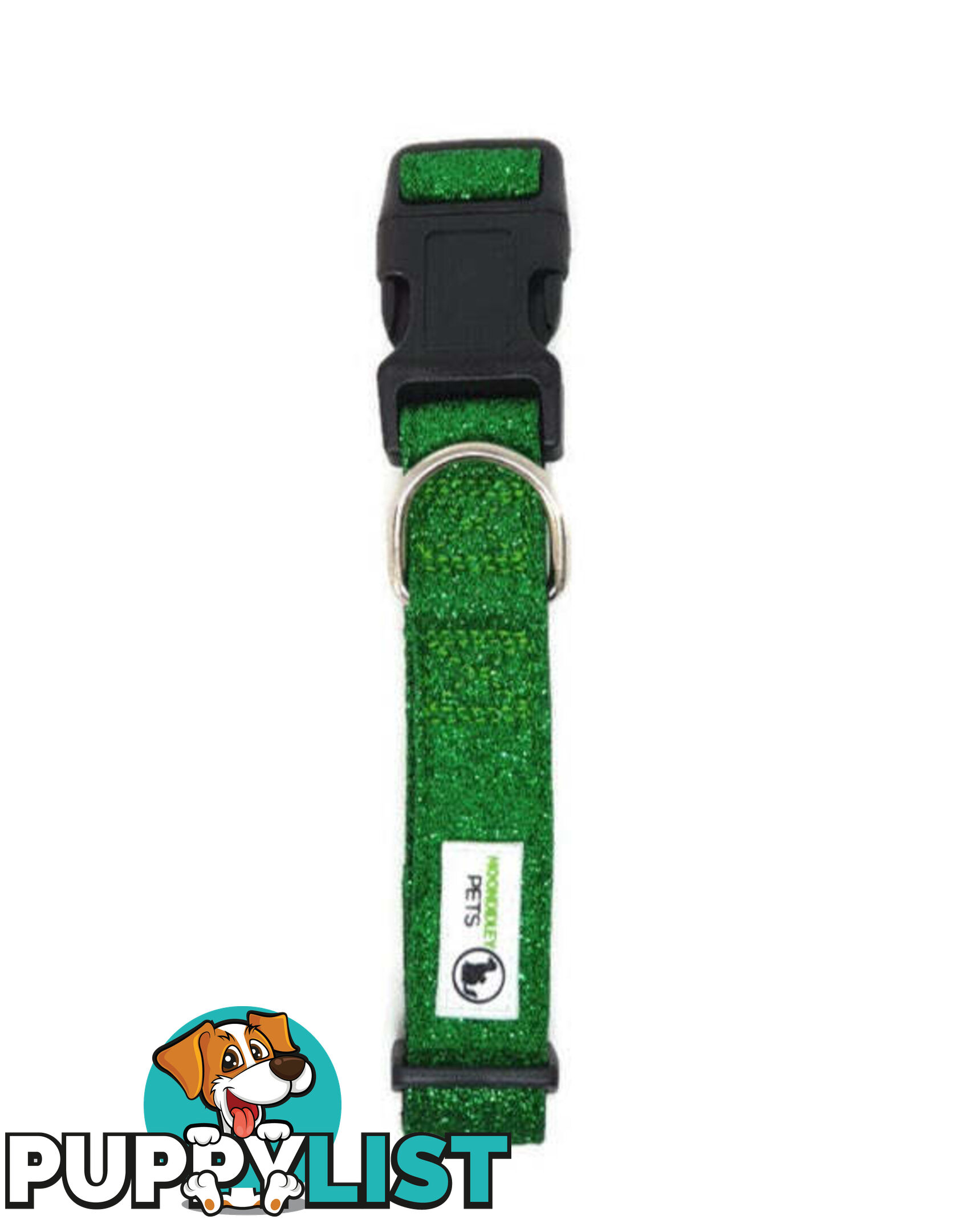 Bling Glitter Overlay Nylon Collar - Breakaway Buckle - Moondidley Pets - MDPCOLBLISHPNK