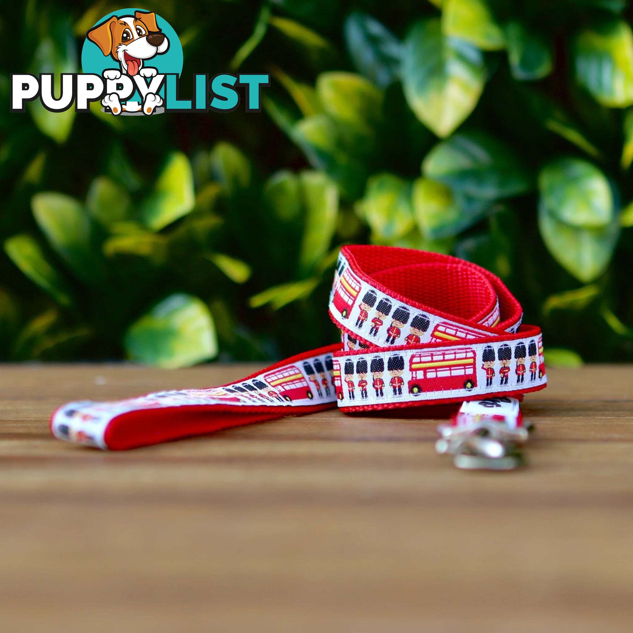 London Themed Dog Lead / Dog Leash - Hand Made by The Bark Side - TBSLDLONRED201.8