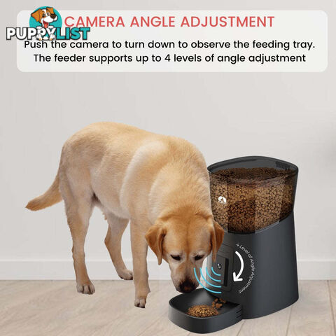 Floofi Smart Pet Feeder with Camera - Black - - V227-3331641000990