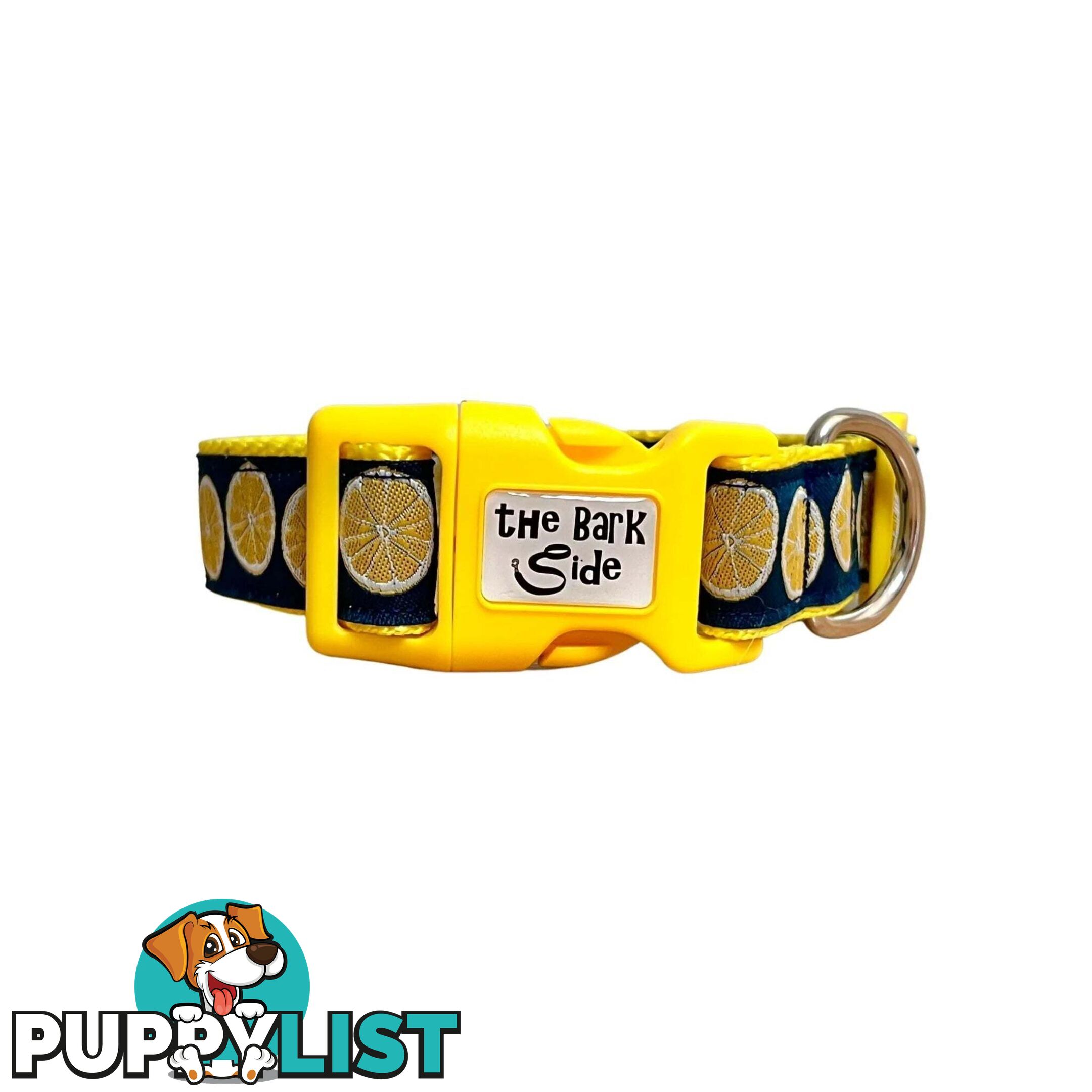 Lemon Dog Collar / XS - L - Hand Made by The Bark Side - TBSLEMMED