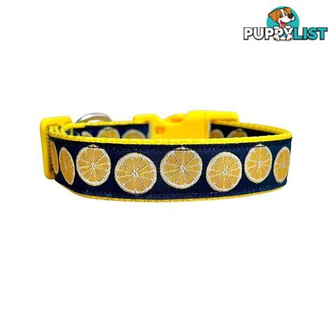 Lemon Dog Collar / XS - L - Hand Made by The Bark Side - TBSLEMMED