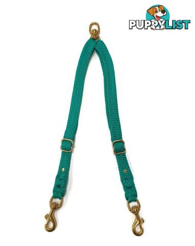 2 Dog Coupler Two Way Twin Walking Lead No Stitching - Yarnix - YNXCOUP-10-BLU
