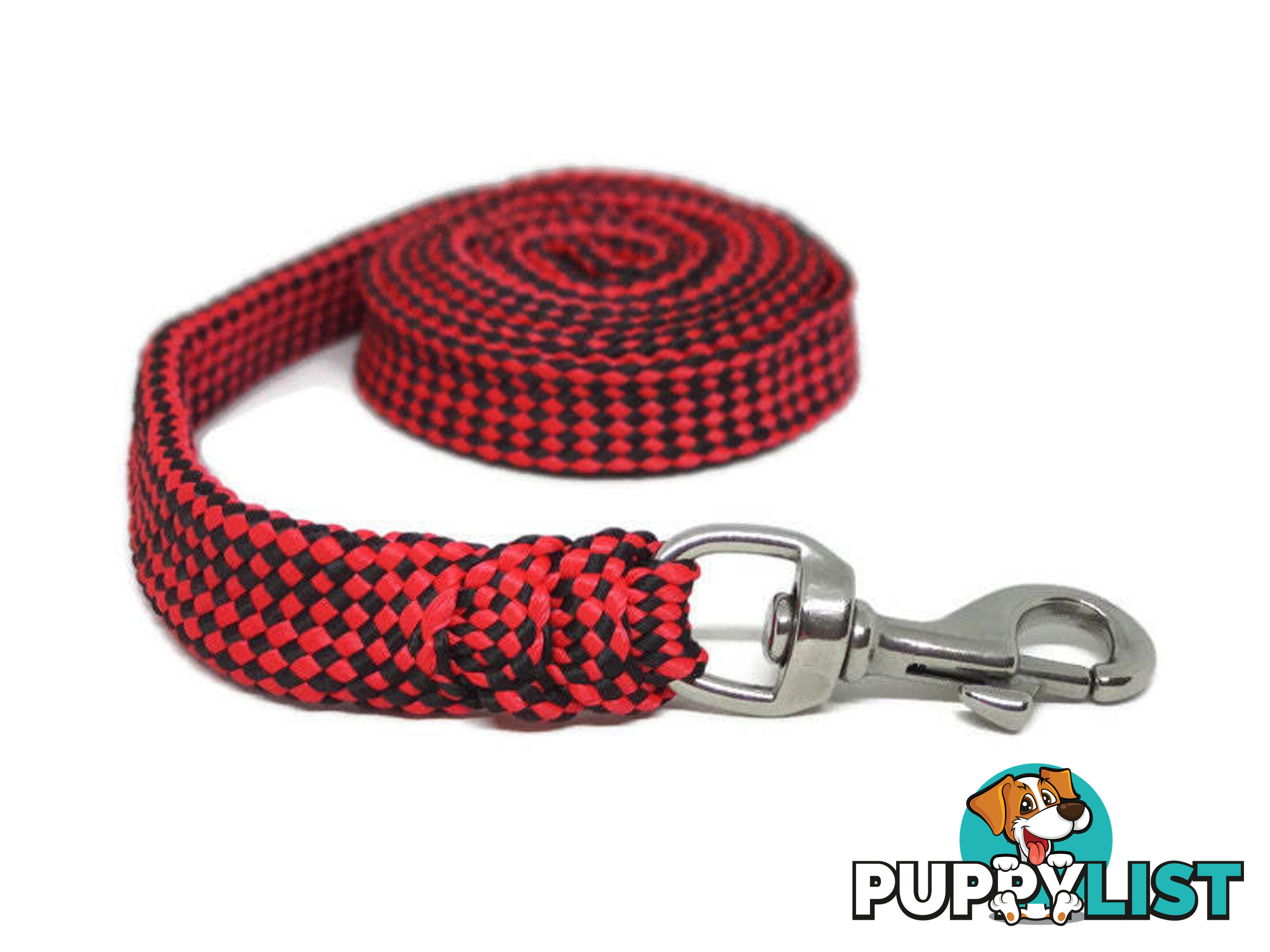 1.8m to 10m Long Dog Lead No Stitching Tough Yarnix 20mm Wide - YNXLD205BRBLUYEL