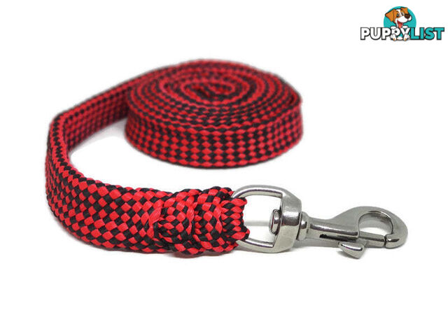 1.8m to 10m Long Dog Lead No Stitching Tough Yarnix 20mm Wide - YNXLD205BRBLUYEL