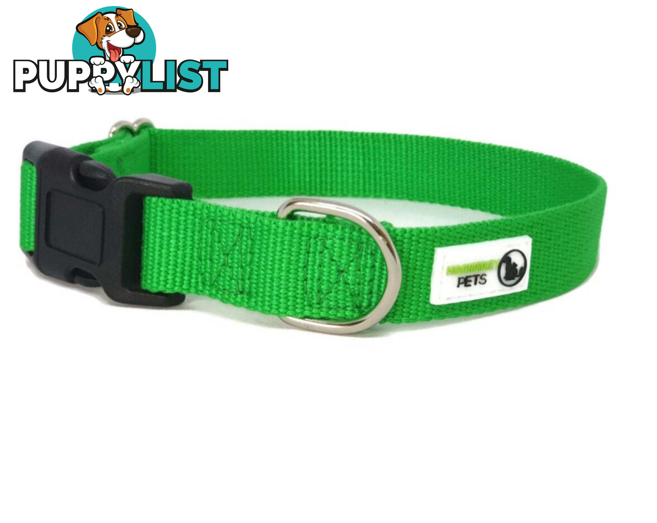 100% Pure Bamboo Fibre Dog Collar Plastic Buckle - Moondidley Pets - MDPCOLBAMMNVY