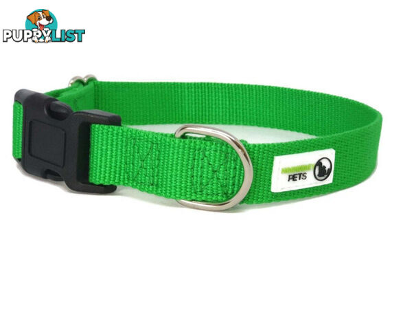 100% Pure Bamboo Fibre Dog Collar Plastic Buckle - Moondidley Pets - MDPCOLBAMMNVY
