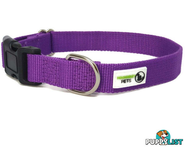 100% Pure Bamboo Fibre Dog Collar Plastic Buckle - Moondidley Pets - MDPCOLBAMMNVY