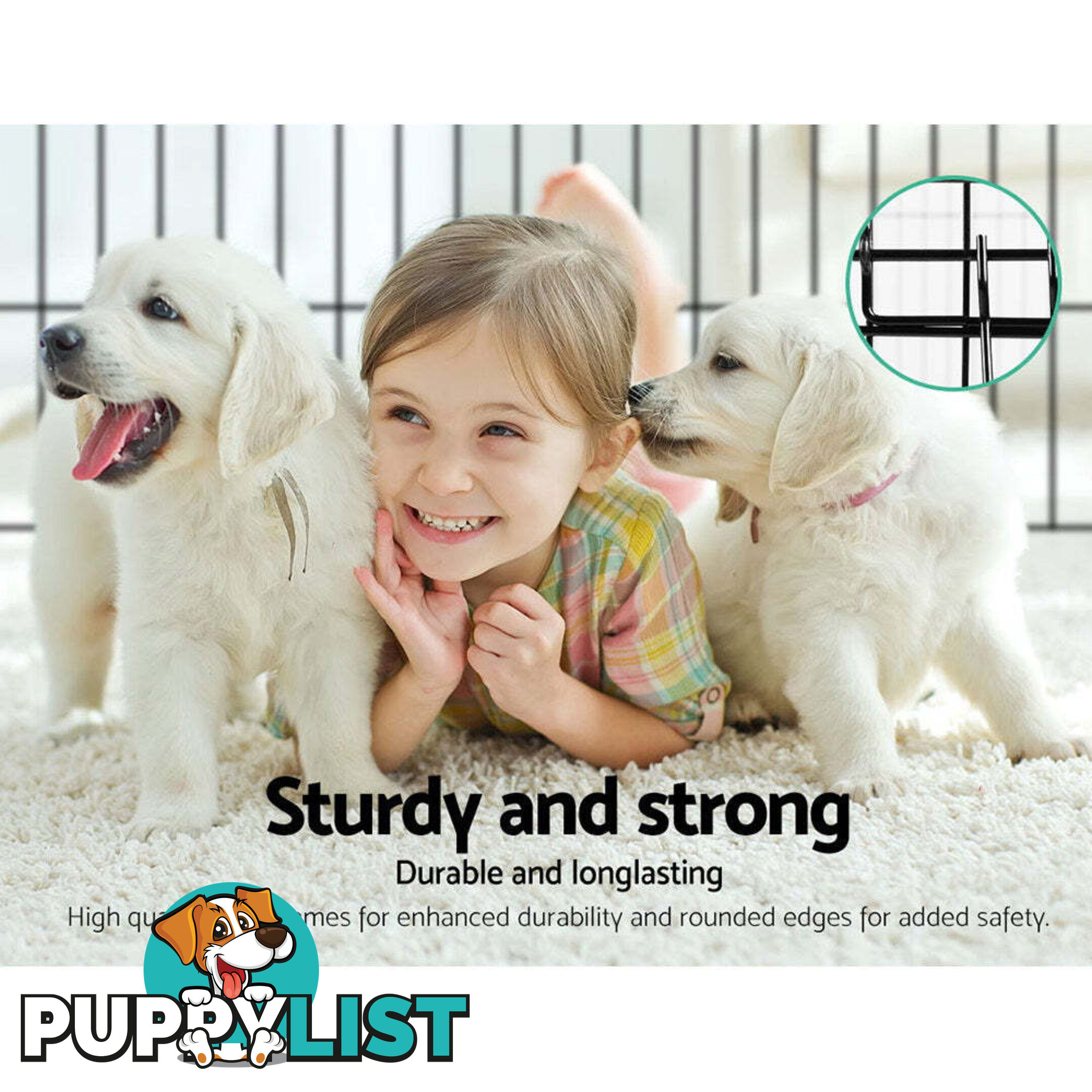 i.Pet 24" 8 Panel Dog Playpen Pet Fence Exercise Cage Enclosure Play Pen - PET-DOGPLAYPEN-24