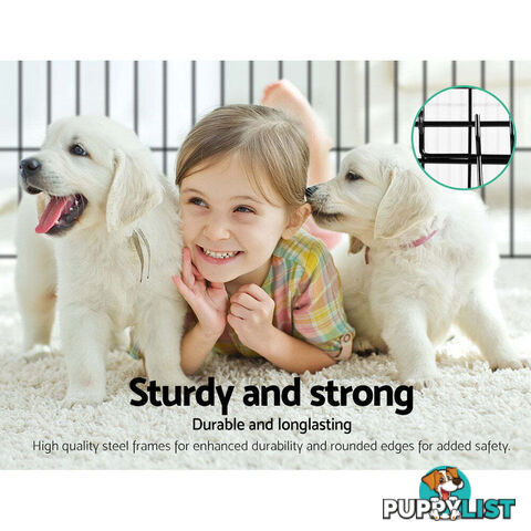 i.Pet 24" 8 Panel Dog Playpen Pet Fence Exercise Cage Enclosure Play Pen - PET-DOGPLAYPEN-24