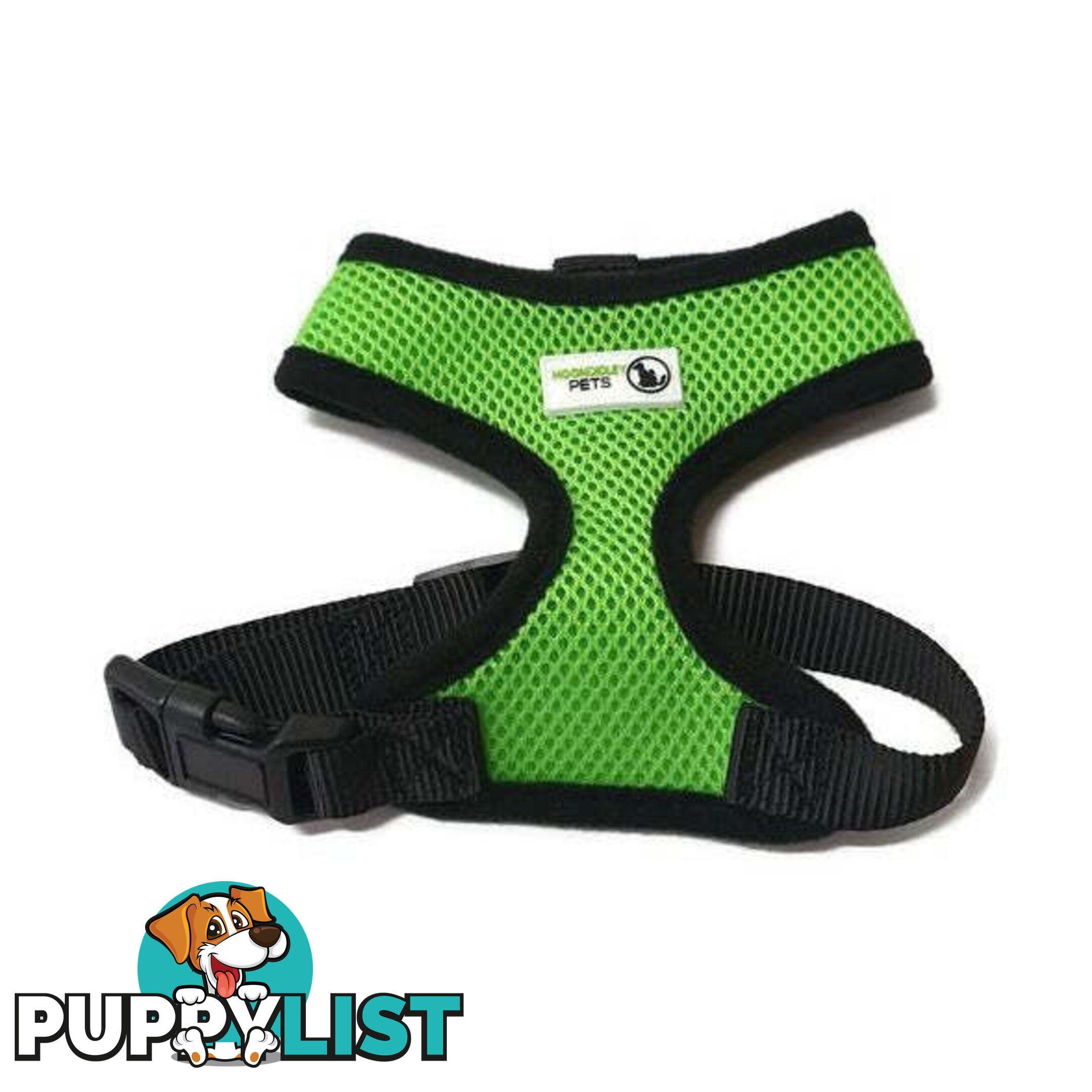 Pet Harness Soft Air Mesh Padded Adjustable  - Moondidley Pets - MDPHARMESMRED