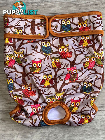 Dog / Cat Female Diaper - Washable adjustable - Lil Cracker - LCDIAXSBLKWHIPAW