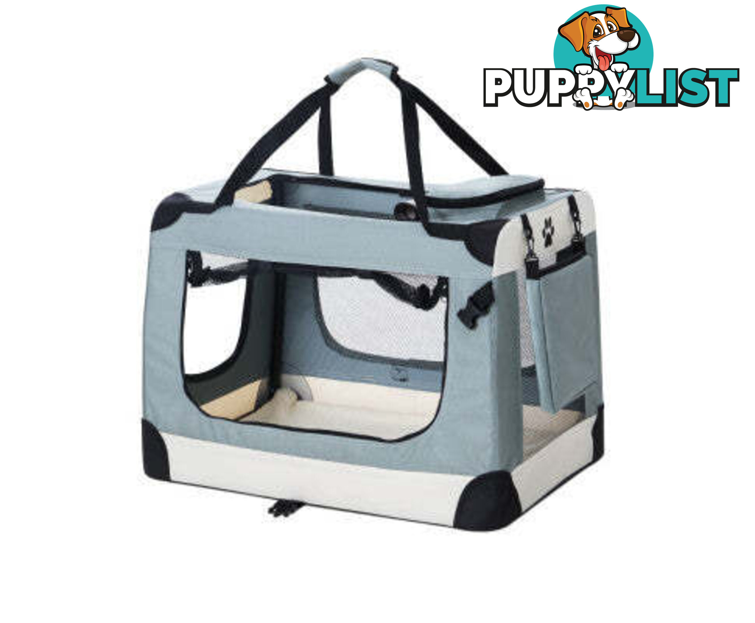 i.Pet Pet Carrier Soft Crate Dog Cat Travel Portable Cage Kennel Foldable - PET-CARRIER-L-BL