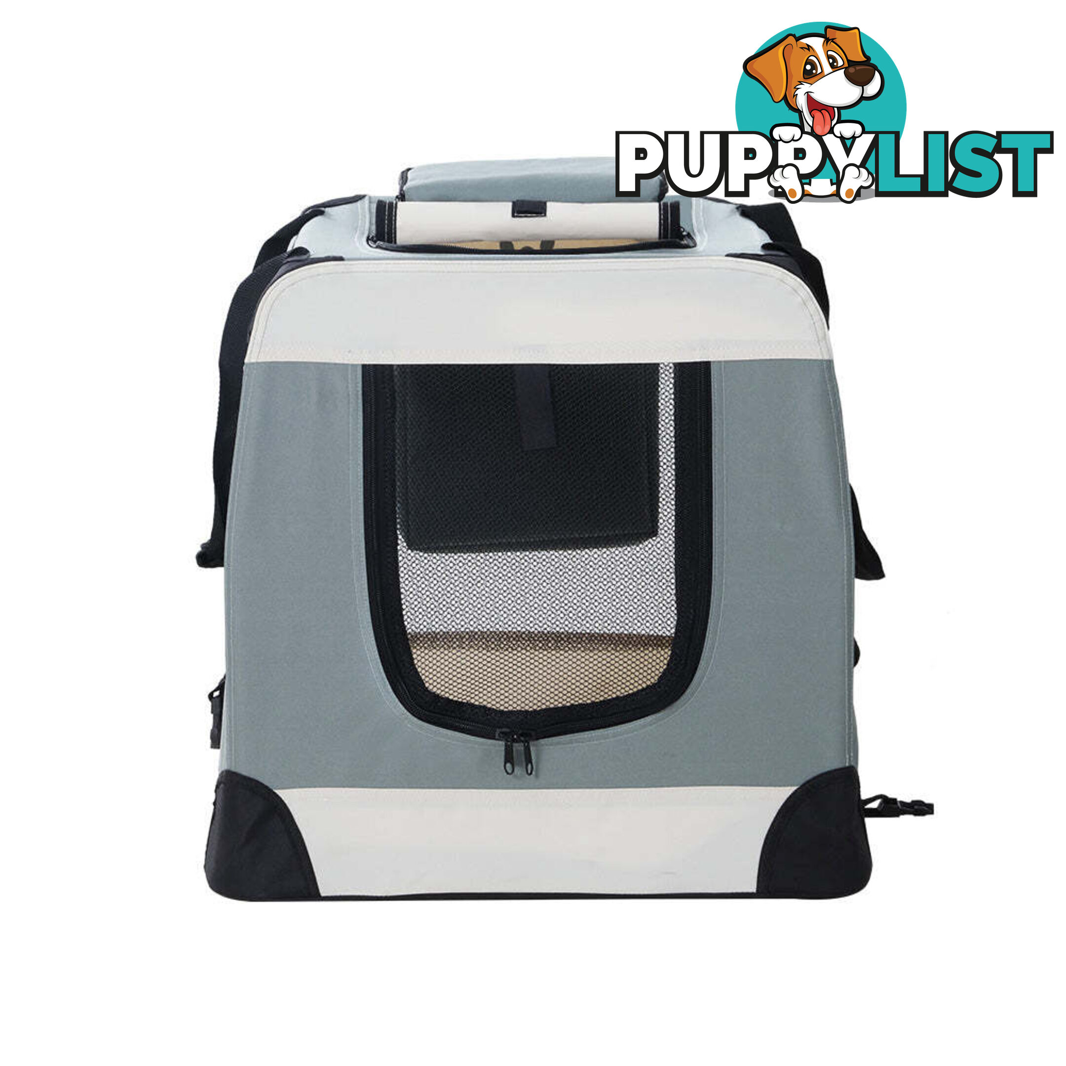 i.Pet Pet Carrier Soft Crate Dog Cat Travel 70x52CM Portable Foldable Car Large - PET-CARRIER-L-BL