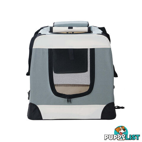 i.Pet Pet Carrier Soft Crate Dog Cat Travel 70x52CM Portable Foldable Car Large - PET-CARRIER-L-BL