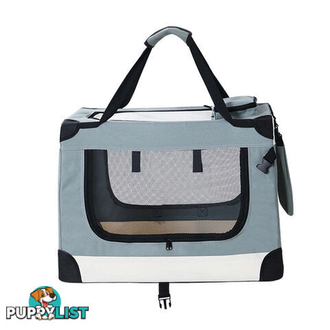 i.Pet Pet Carrier Soft Crate Dog Cat Travel 70x52CM Portable Foldable Car Large - PET-CARRIER-L-BL