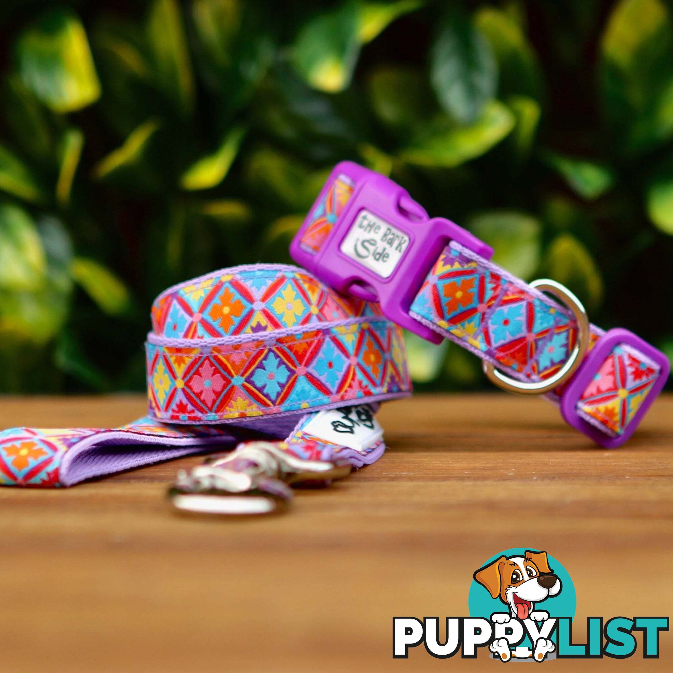 Purple Geometric Dog Lead / Dog Leash - Hand Made by The Bark Side - TBSLDGEO201.2