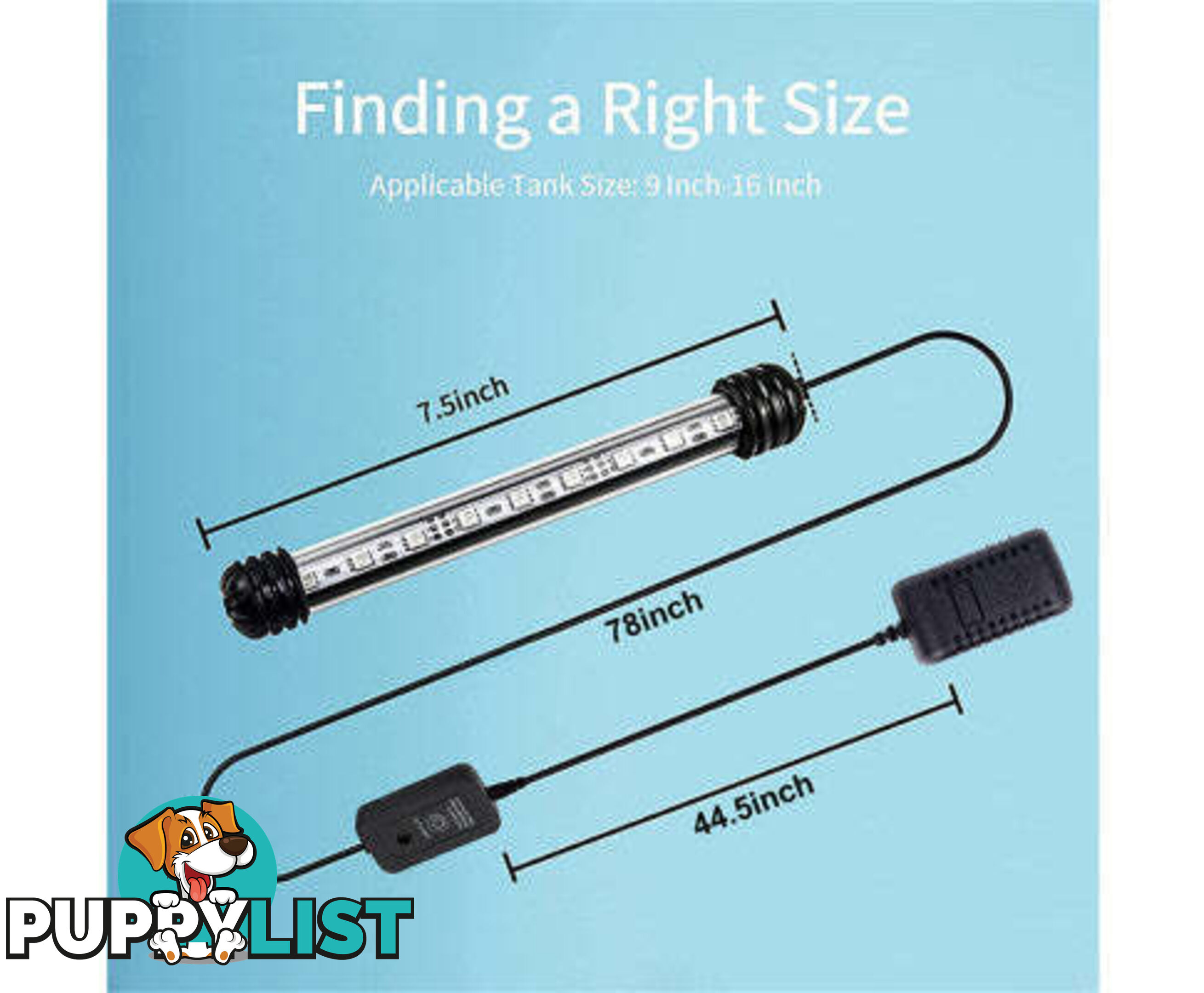 LED Aquarium Fish Tank LED Light Bar Lamp Pool Submersible Waterproof Cool White - V201-YGD0001WH8AU