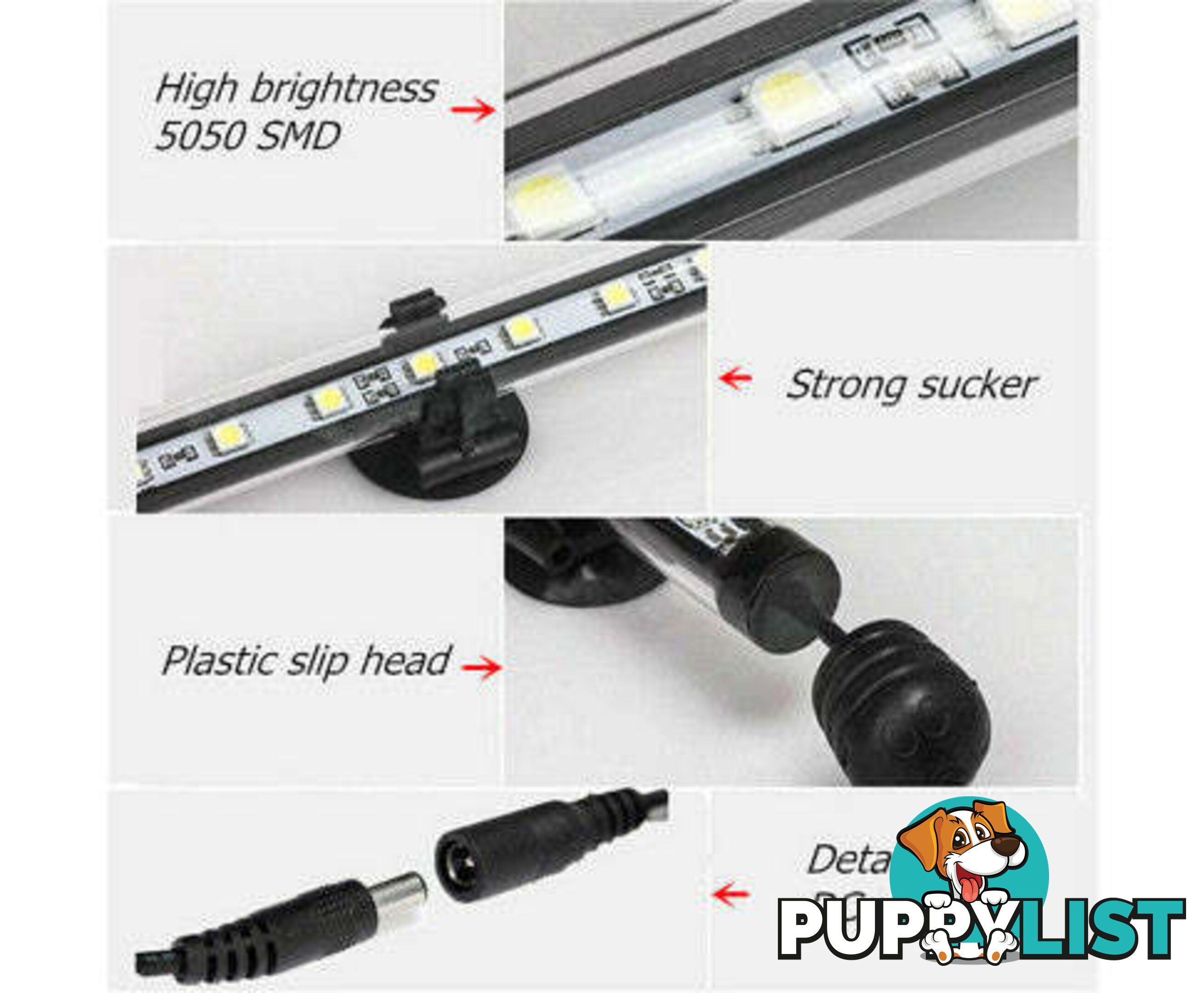 LED Aquarium Fish Tank LED Light Bar Lamp Pool Submersible Waterproof Cool White - V201-YGD0001WH8AU