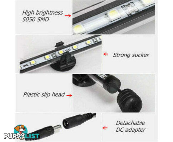 LED Aquarium Fish Tank LED Light Bar Lamp Pool Submersible Waterproof Cool White - V201-YGD0001WH8AU