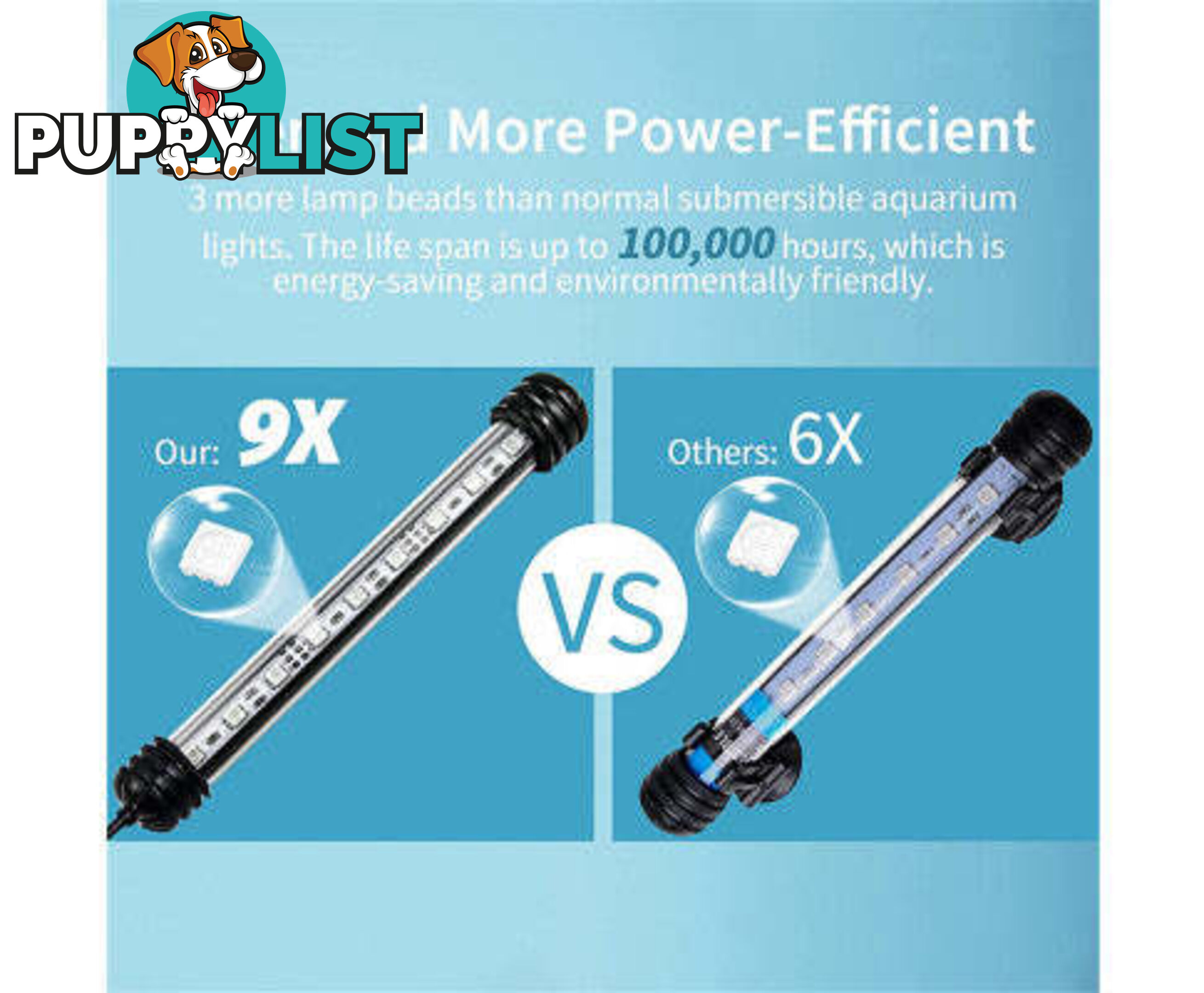 LED Aquarium Fish Tank LED Light Bar Lamp Pool Submersible Waterproof Cool White - V201-YGD0001WH8AU