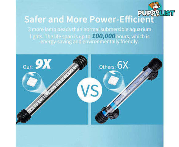 LED Aquarium Fish Tank LED Light Bar Lamp Pool Submersible Waterproof Cool White - V201-YGD0001WH8AU