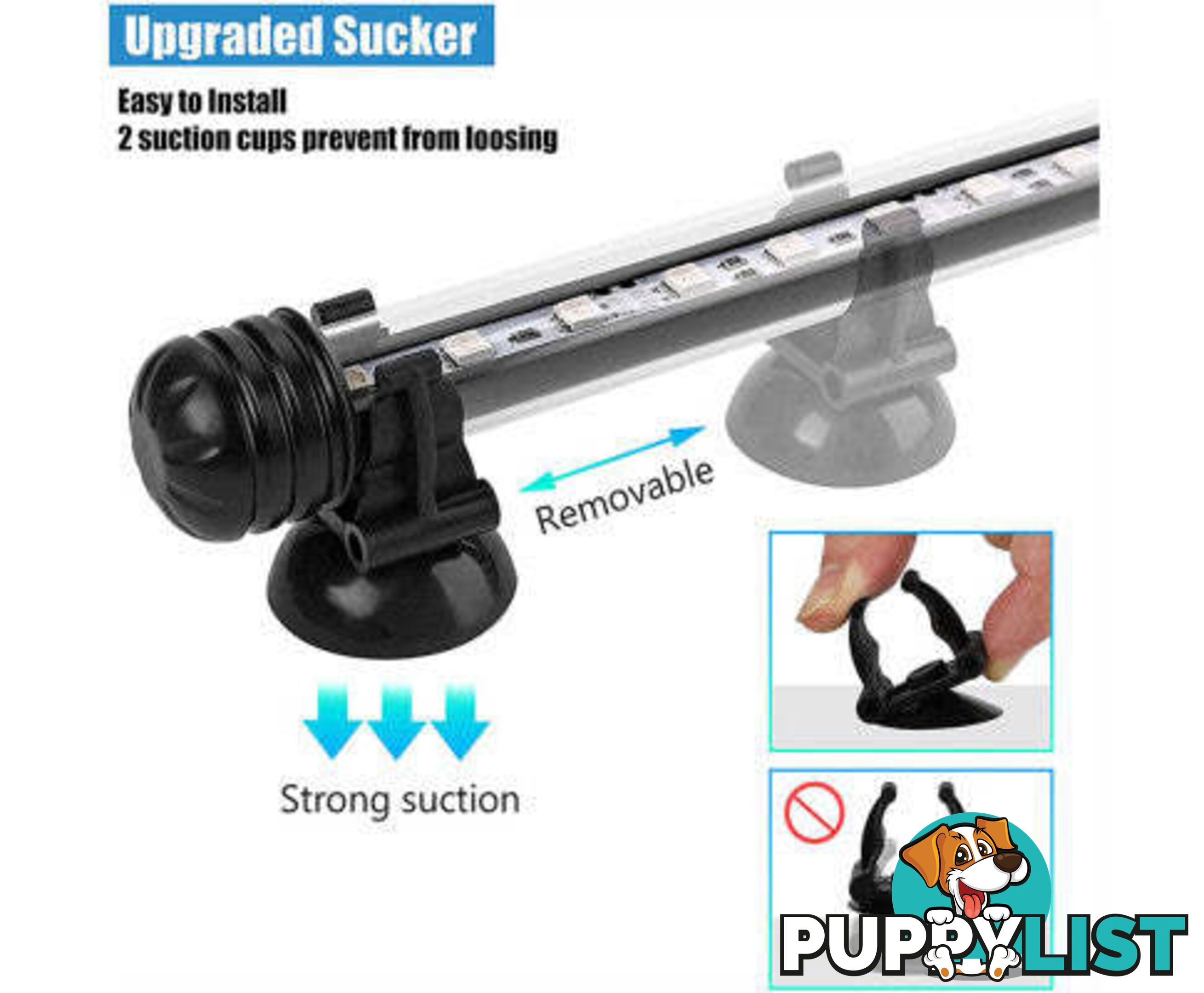 LED Aquarium Fish Tank LED Light Bar Lamp Pool Submersible Waterproof Cool White - V201-YGD0001WH8AU