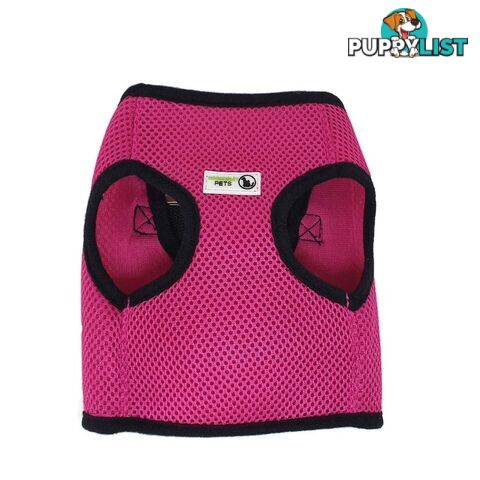 Vest Harness Pet Dog-Cat Step-in Velcro and Buckle Attachments - Moondidley Pets - MDPVESTSPNK